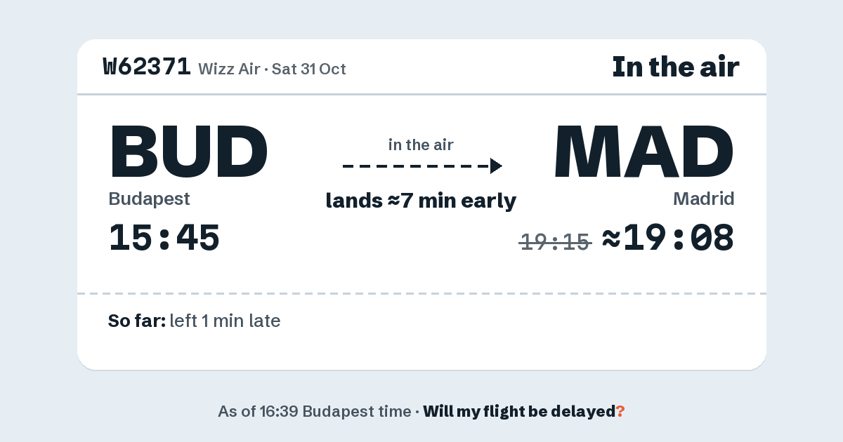 Link preview: W62371 lands about 19:08