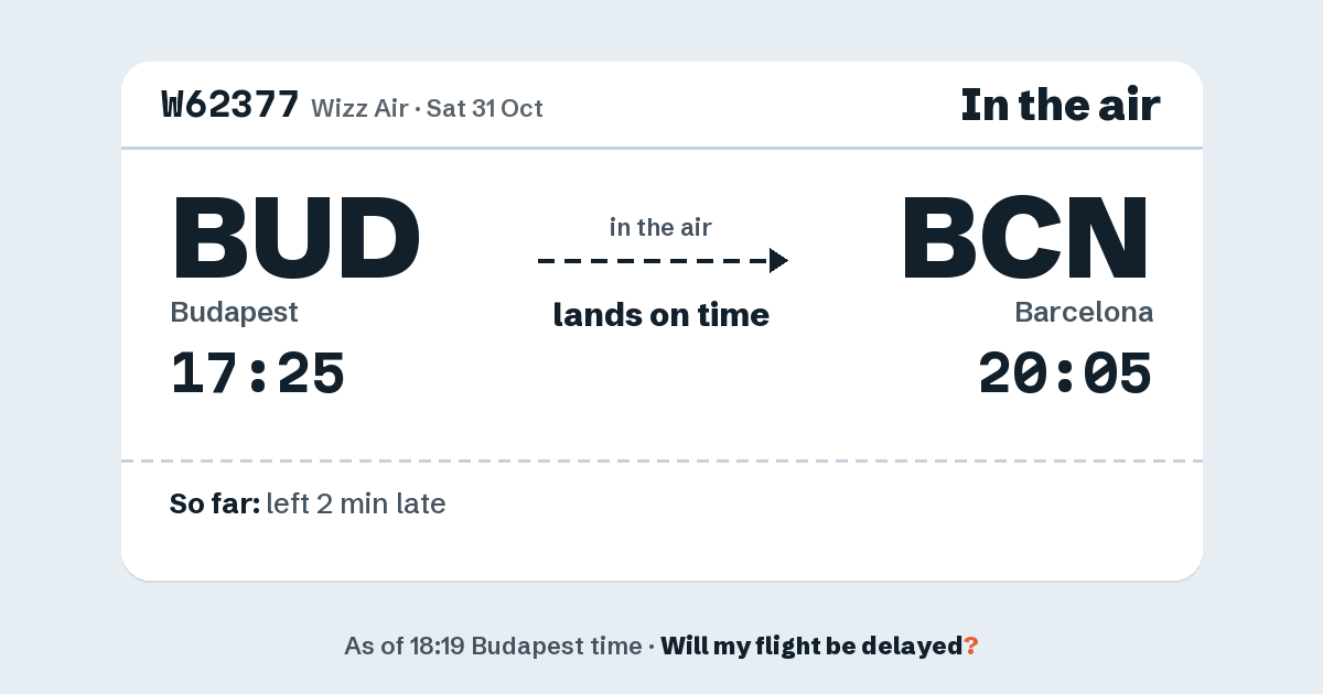 Link preview: W62377 lands about 20:02