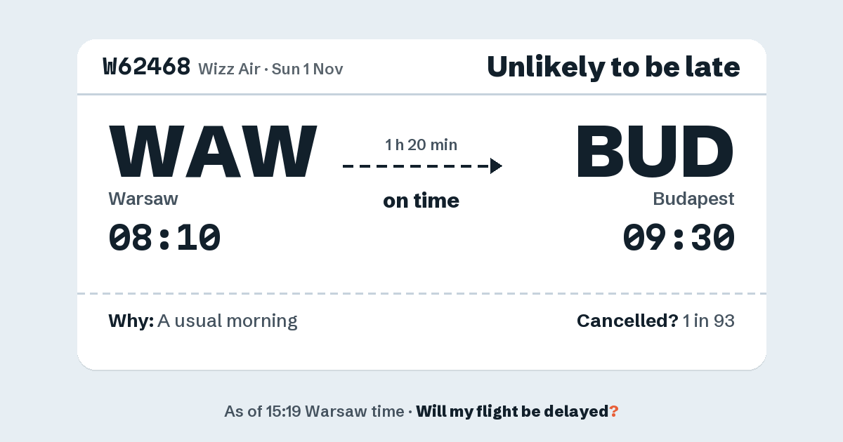 Link preview: W62468 lands about 09:29