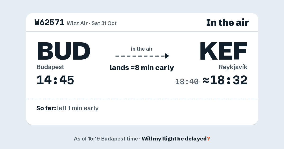 Link preview: W62571 lands about 18:32