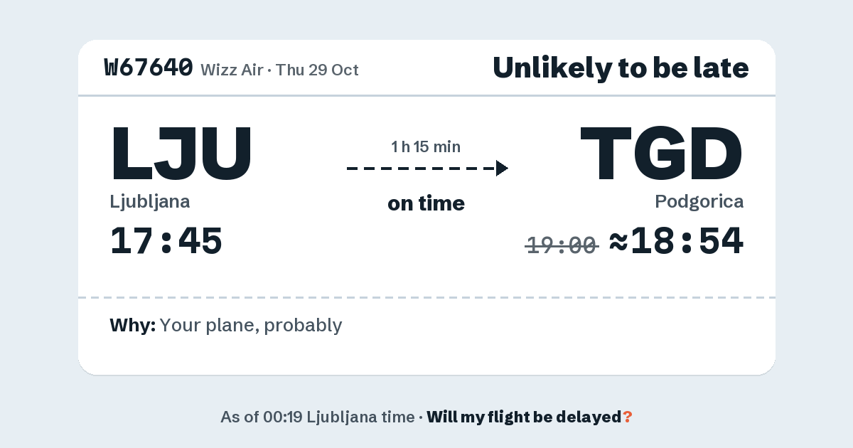 Link preview: W67640 lands about 18:54