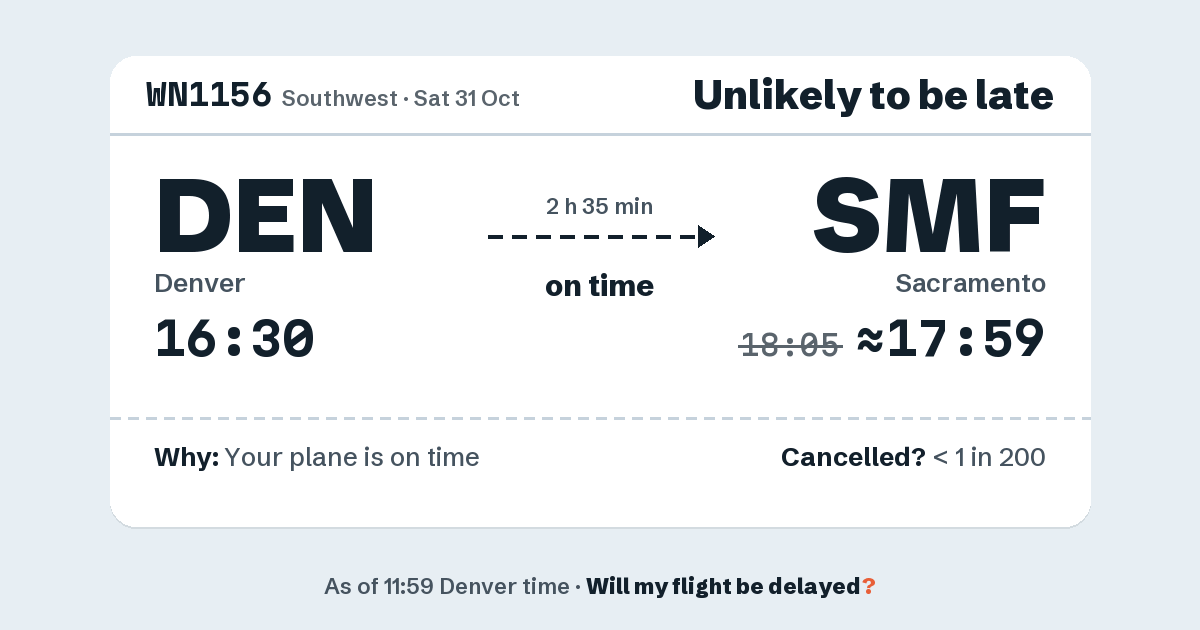 Link preview: WN1156 lands about 17:59