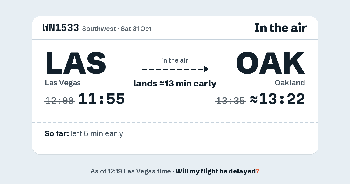 Link preview: WN1533 lands about 13:22