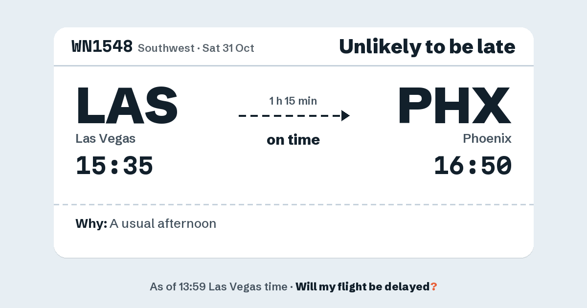 Link preview: WN1548 lands about 16:51