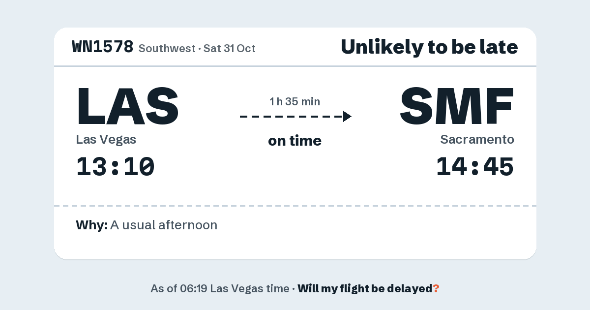 Link preview: WN1578 lands about 14:43