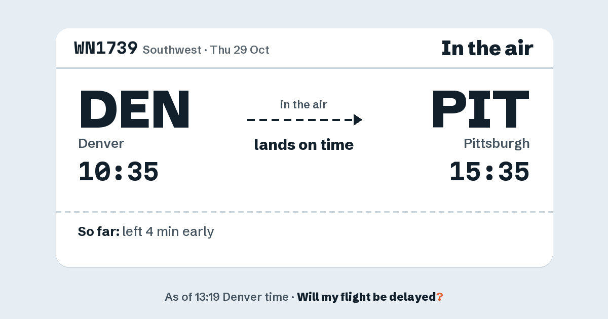 Link preview: WN1739 lands about 15:32