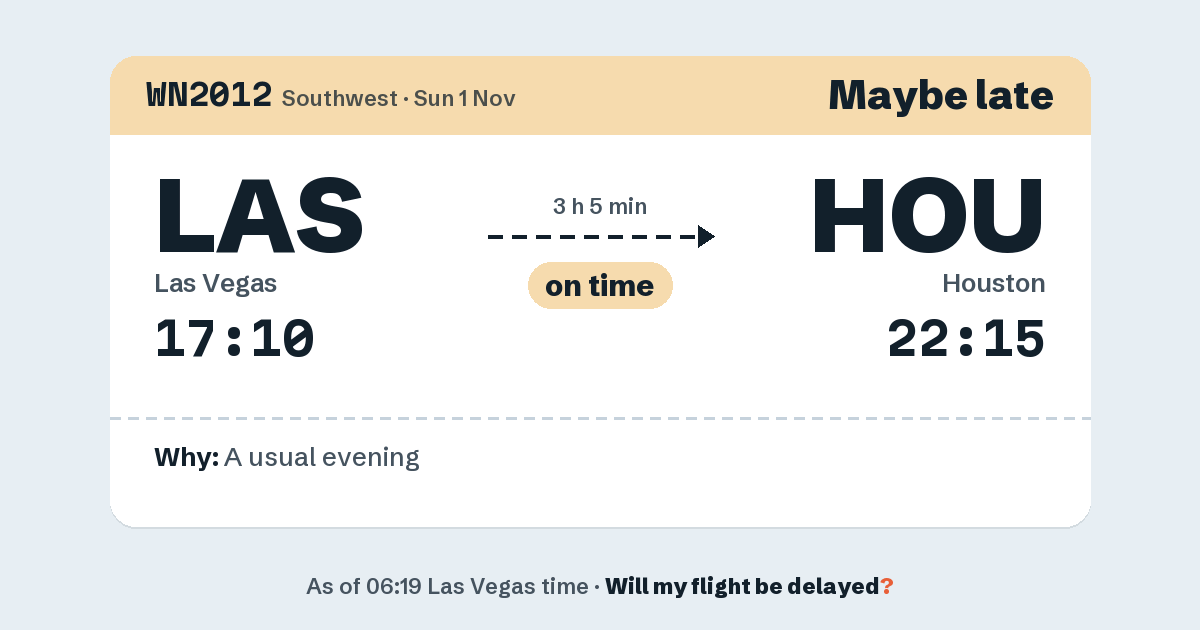 Link preview: WN2012 lands about 22:11