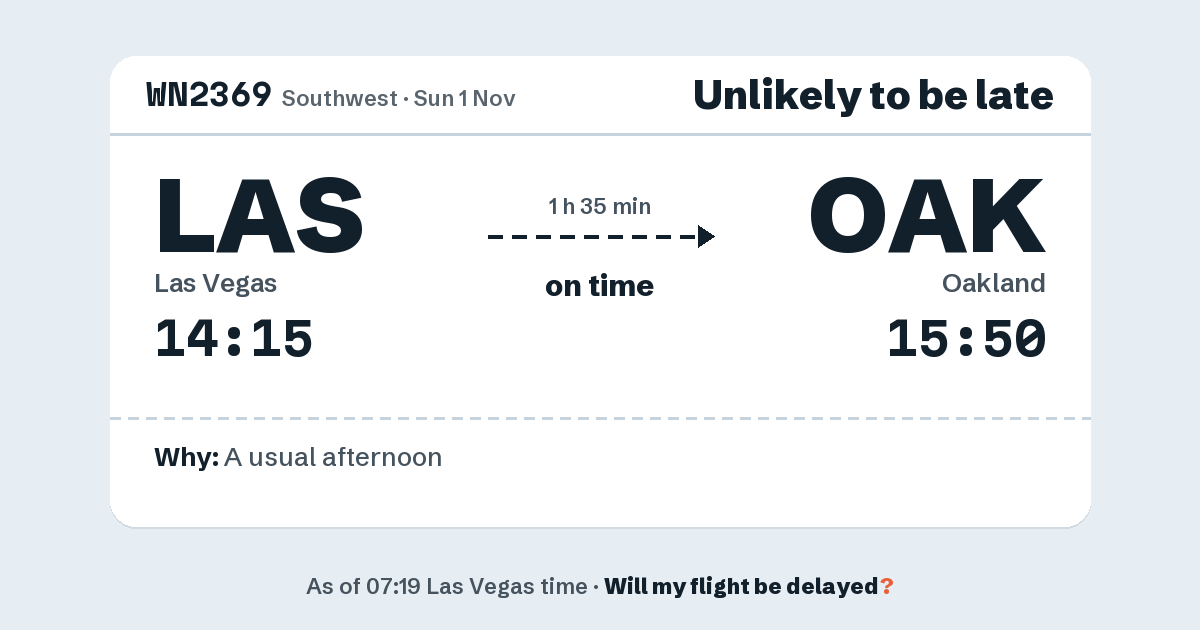 Link preview: WN2369 lands about 15:49