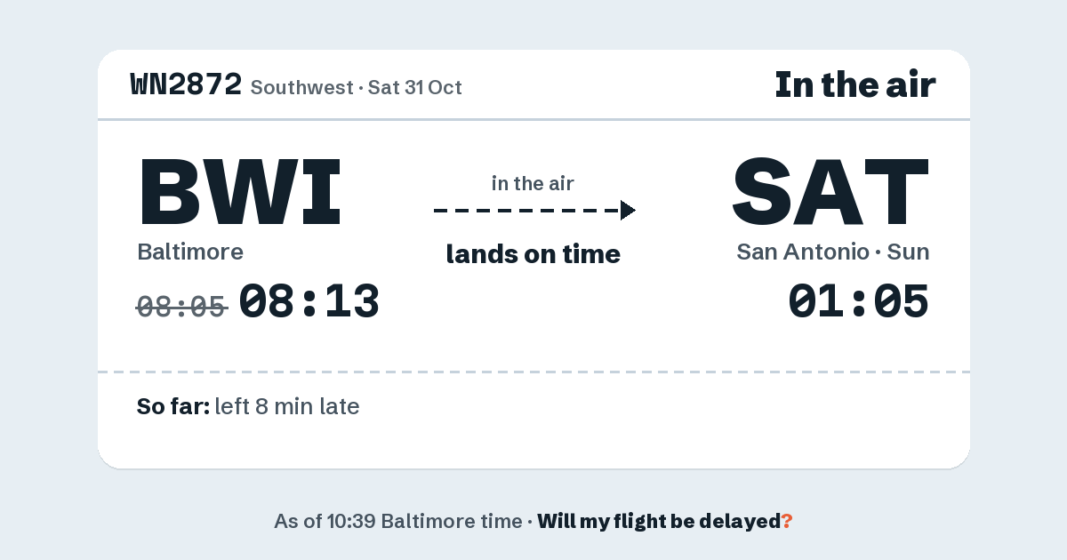 Link preview: WN2872 lands about 01:03