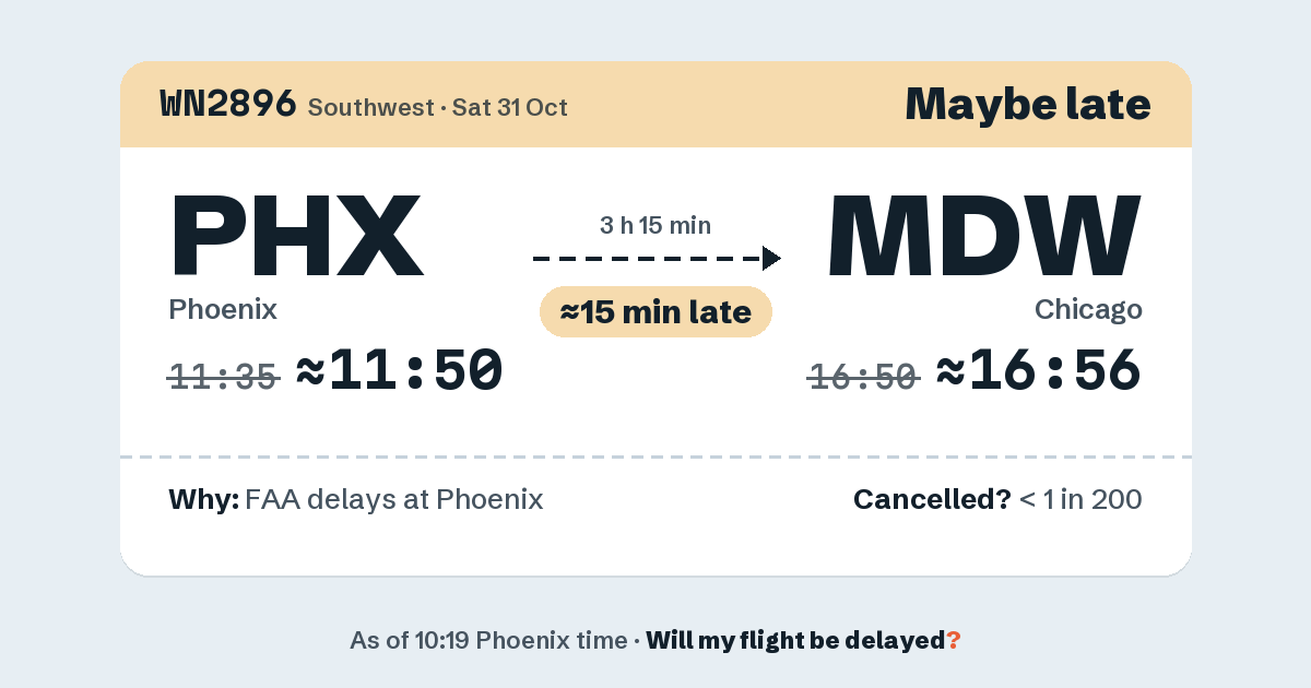 Link preview: WN2896 lands about 16:56