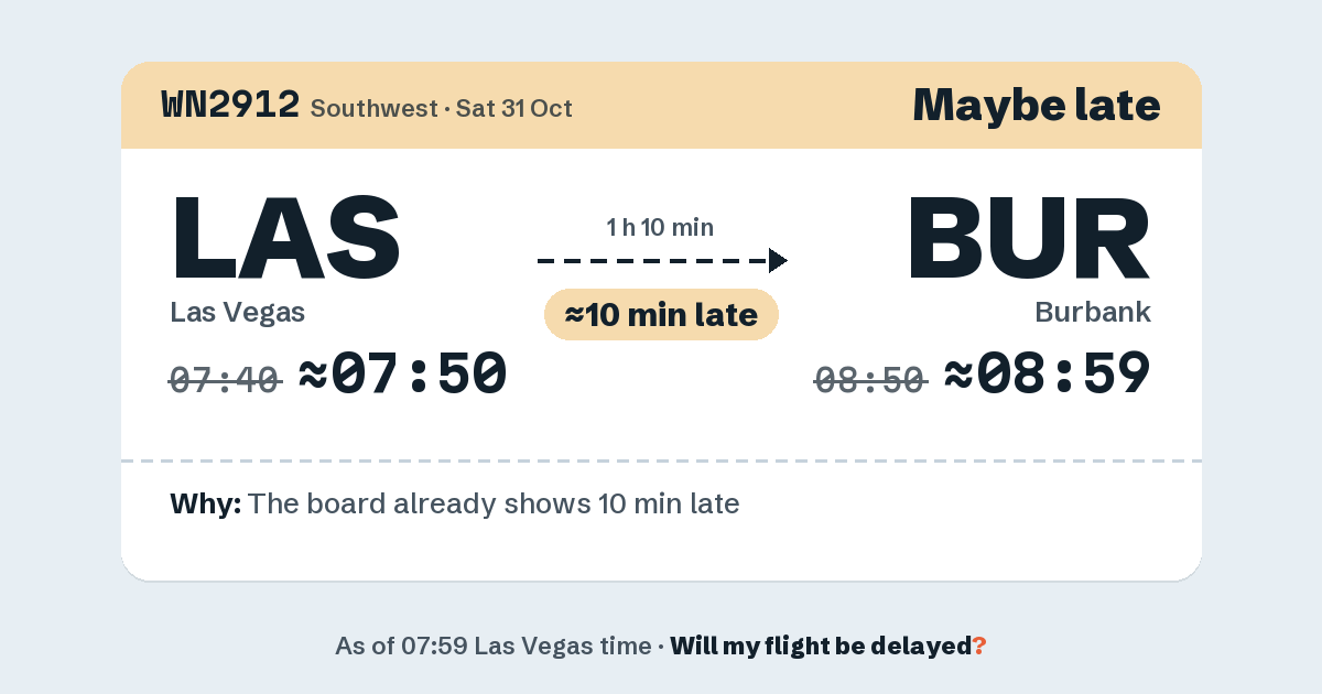 Link preview: WN2912 lands about 08:59