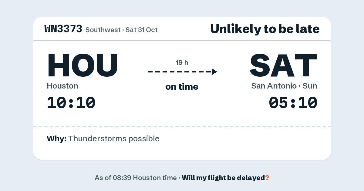 Link preview: WN3373 lands about 05:06