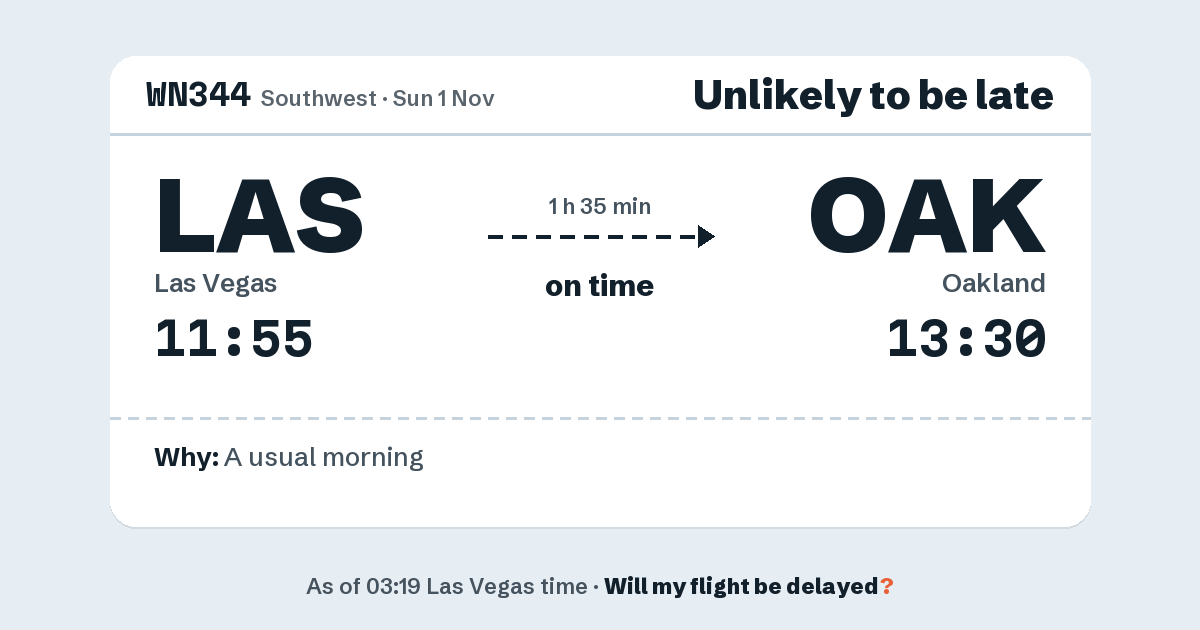 Link preview: WN344 lands about 13:27