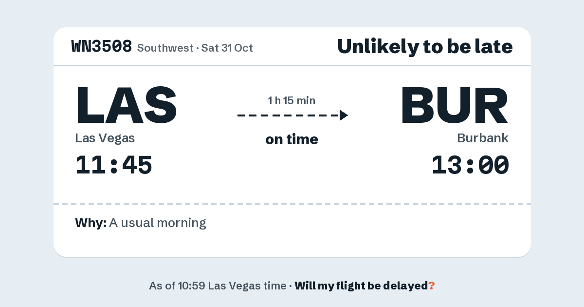 Link preview: WN3508 lands about 12:58