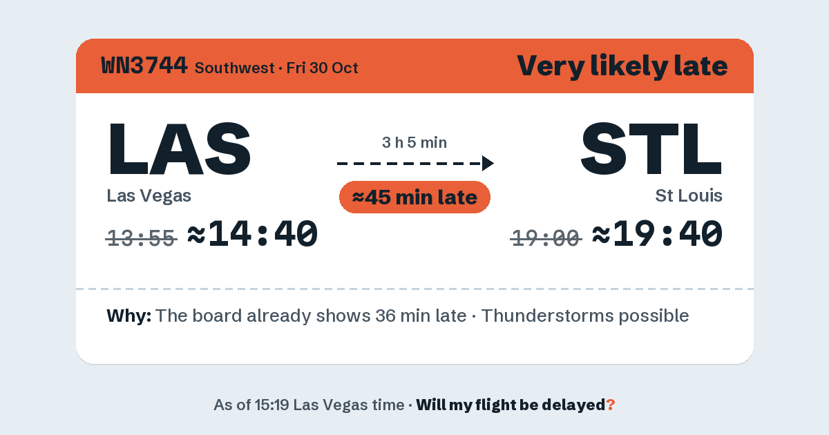 Link preview: WN3744 lands about 19:38