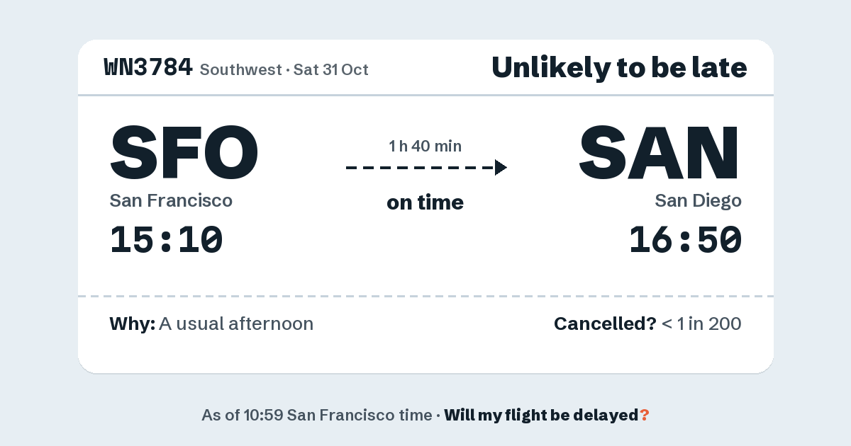 Link preview: WN3784 lands about 16:47