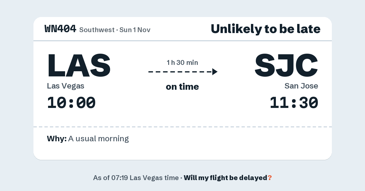 Link preview: WN404 lands about 11:28