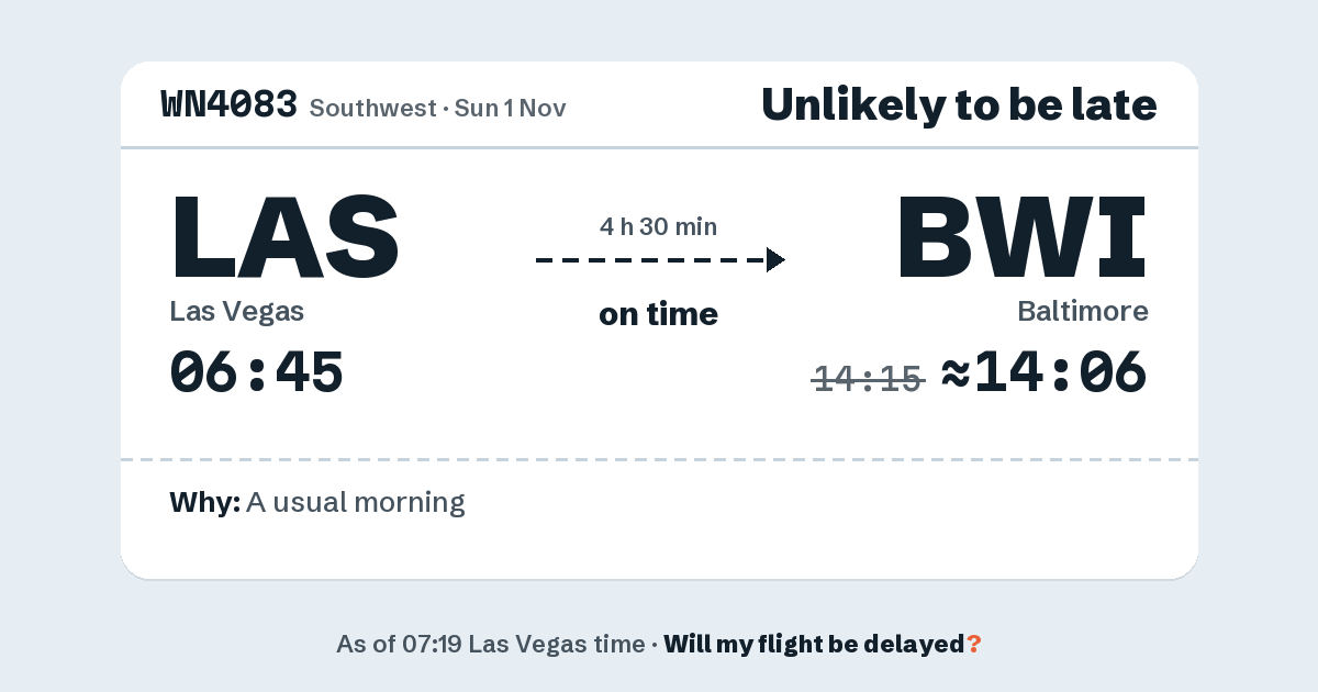 Link preview: WN4083 lands about 14:06