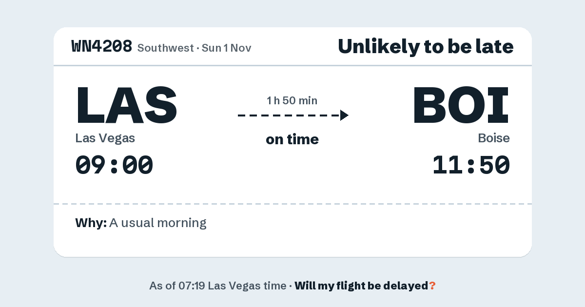 Link preview: WN4208 lands about 11:47