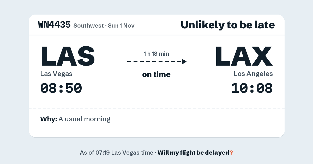 Link preview: WN4435 lands about 10:06