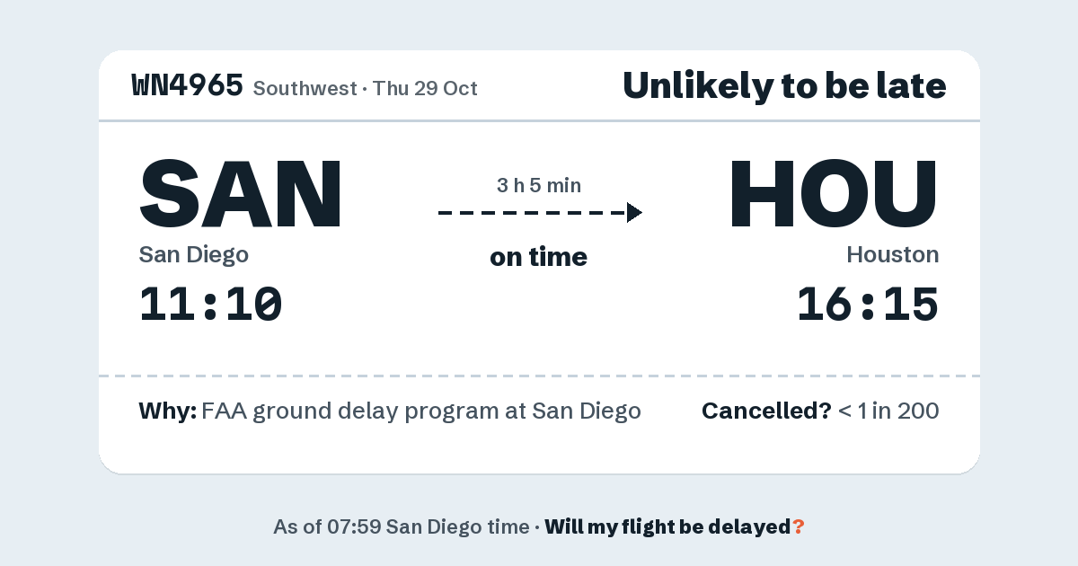 Link preview: WN4965 lands about 16:11