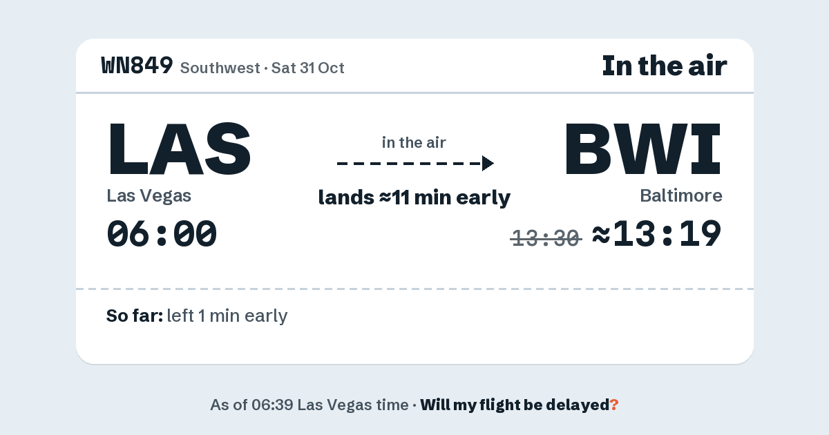 Link preview: WN849 lands about 13:19