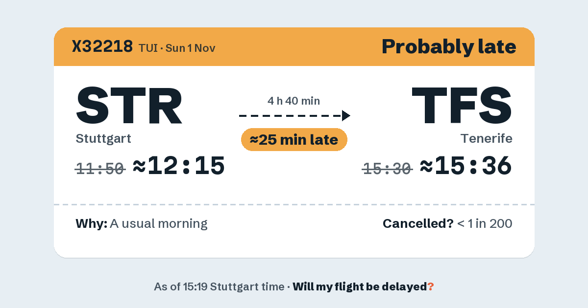 Link preview: X32218 lands about 15:36