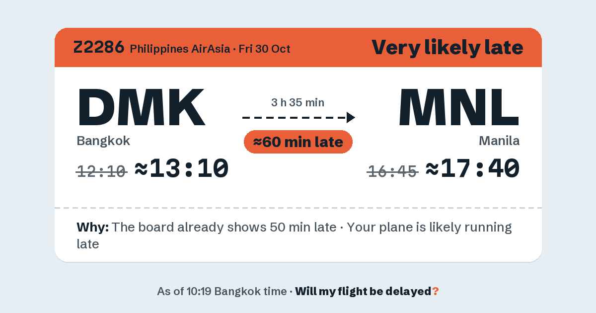 Link preview: Z2286 lands about 17:41