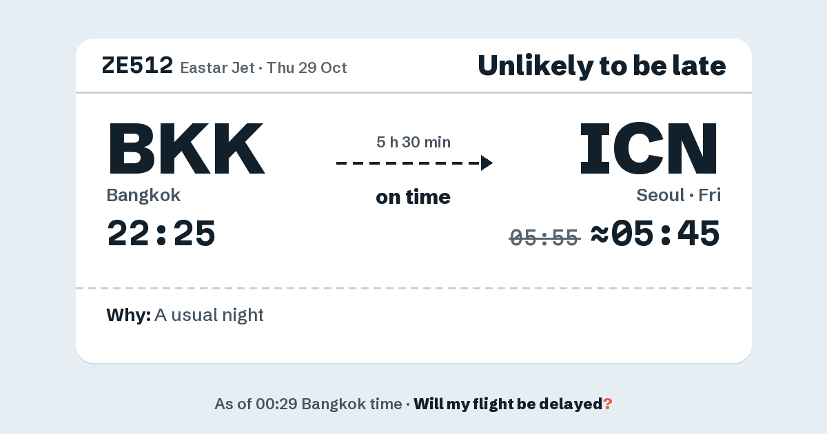Link preview: ZE512 lands about 05:45