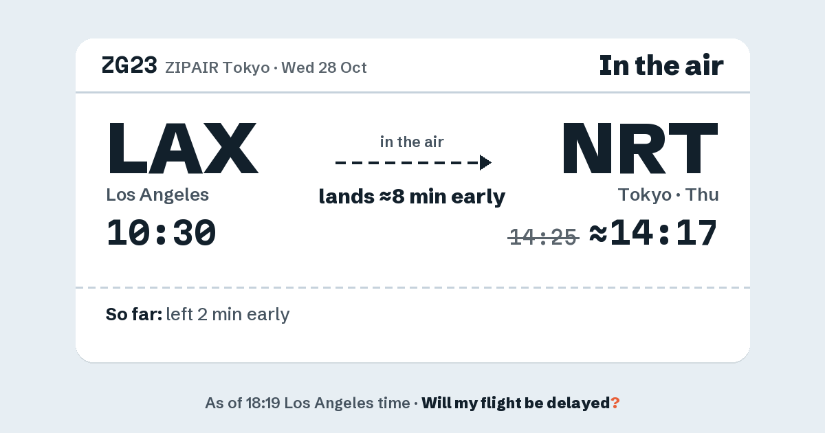Link preview: ZG23 lands about 14:17
