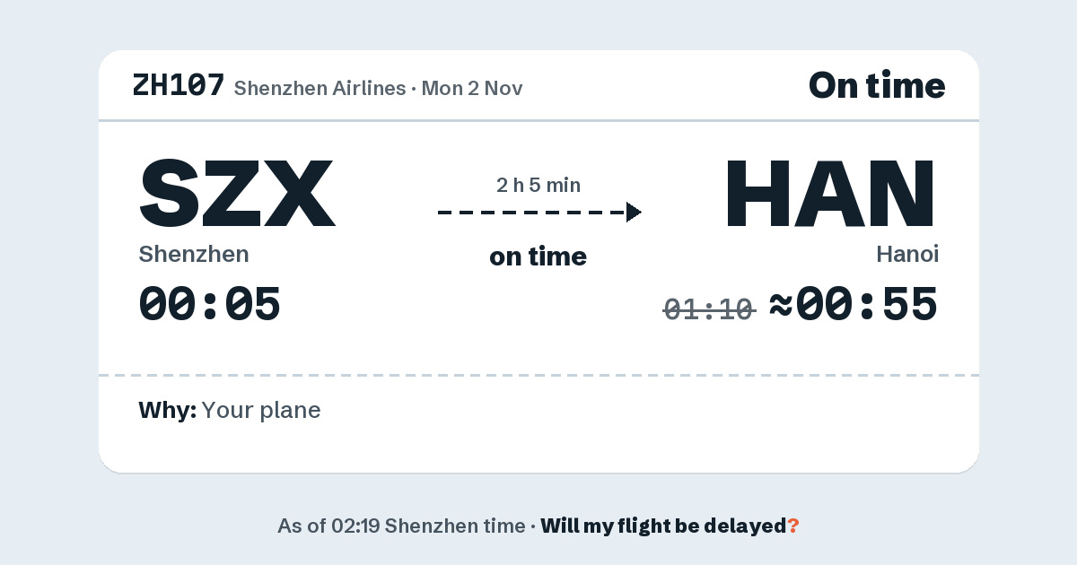 Link preview: ZH107 lands about 00:55